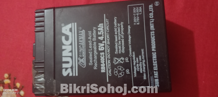 Sunca 6v battery